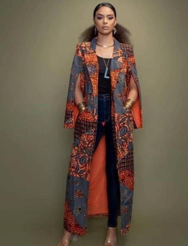 African Print Long Jacket