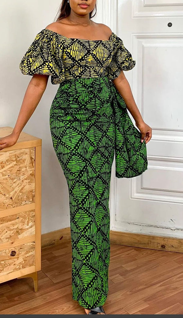 African Ankara Mermaid Dress