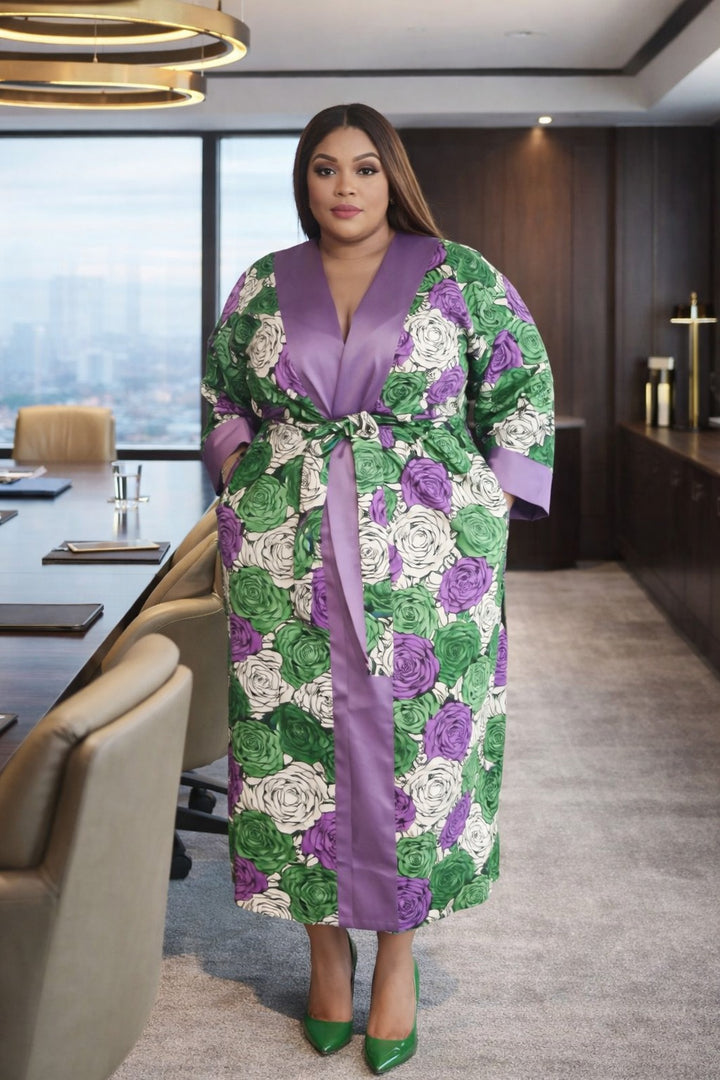 Women Silk Embroidered Kimono Robes – TJ African Print Dresses